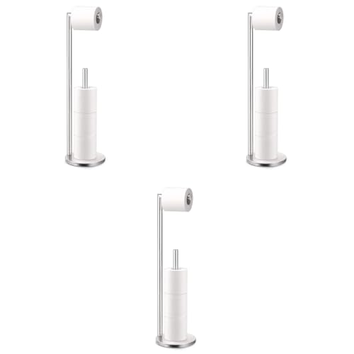 Supvox® Toilet Paper Roll Holder 2 in 1 Organizer Floor Stand 26.9 Inches Stainless Steel for Living Room Bathroom Kitchen 3PCS Supvox® Toilet Paper Roll Holder 2 in 1 Organizer Floor Stand 26.9 Inches Stainless Steel for Living Room Bathroom Kitchen 3PCS